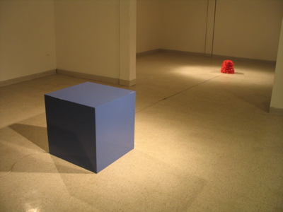 2 sculptures- mixed media with sound, 2004