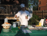 frying (beer battered pineapple)